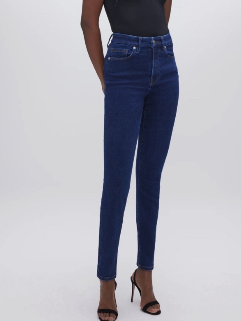 Good American Women's Good Waist Always Fits Jeans Skinny High Rise Size 14-18